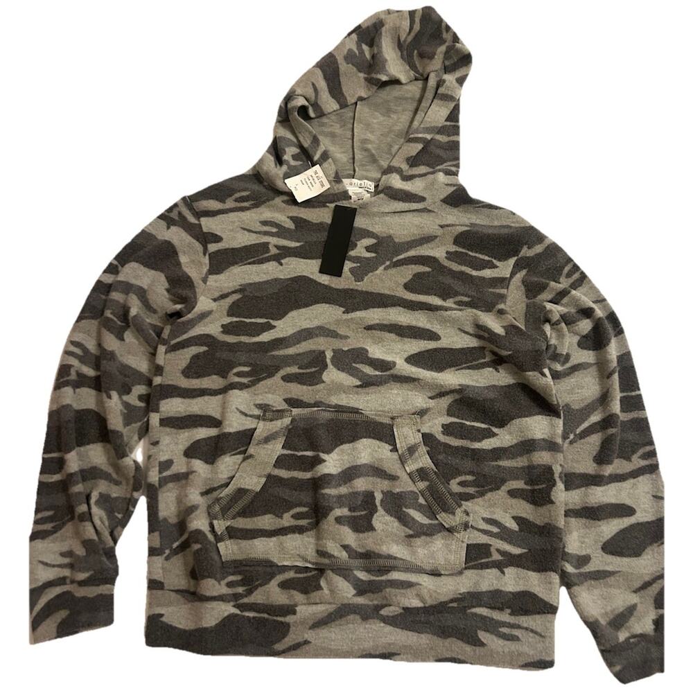NWT Ariella Camo Hoodie Womens Sz Small Pullover Lightweight Made‎ USA MRSP $129